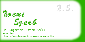 noemi szerb business card
